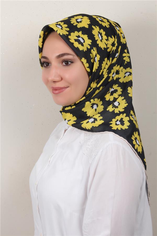 Gloria Eşarp 3084-3 Siyah-Sarı