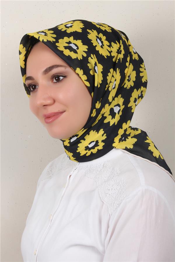 Gloria Eşarp 3084-3 Siyah-Sarı