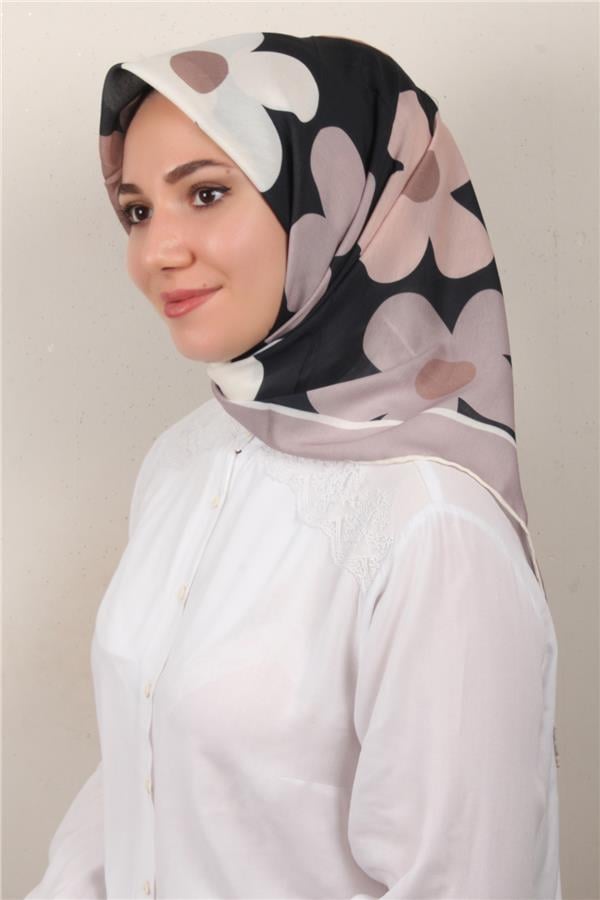 Gloria Eşarp 3086-9 Siyah-Toprak
