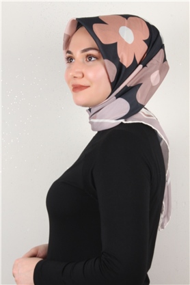 Gloria Eşarp 3086-9 Siyah-Toprak
