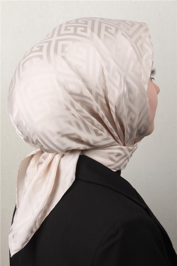 Golden Jakar Eşarp Grift Desen 4118-16 Krem