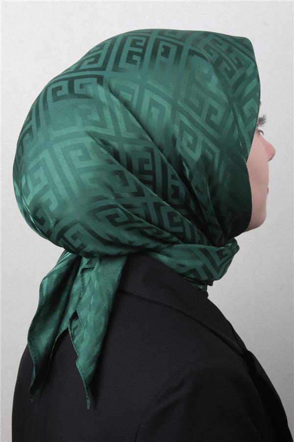 Golden Jakar Eşarp Grift Desen 4118-2 Zümrüt