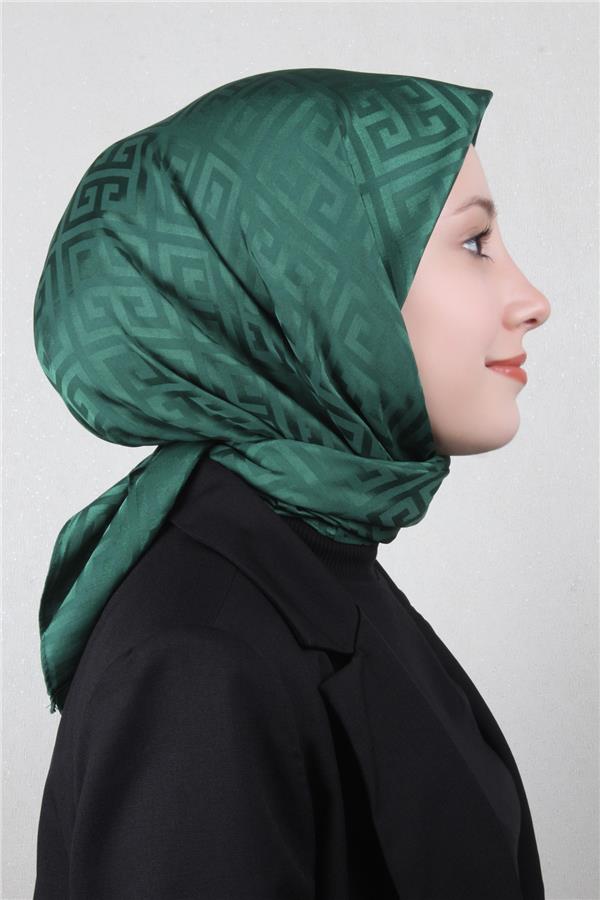 Golden Jakar Eşarp Grift Desen 4118-2 Zümrüt