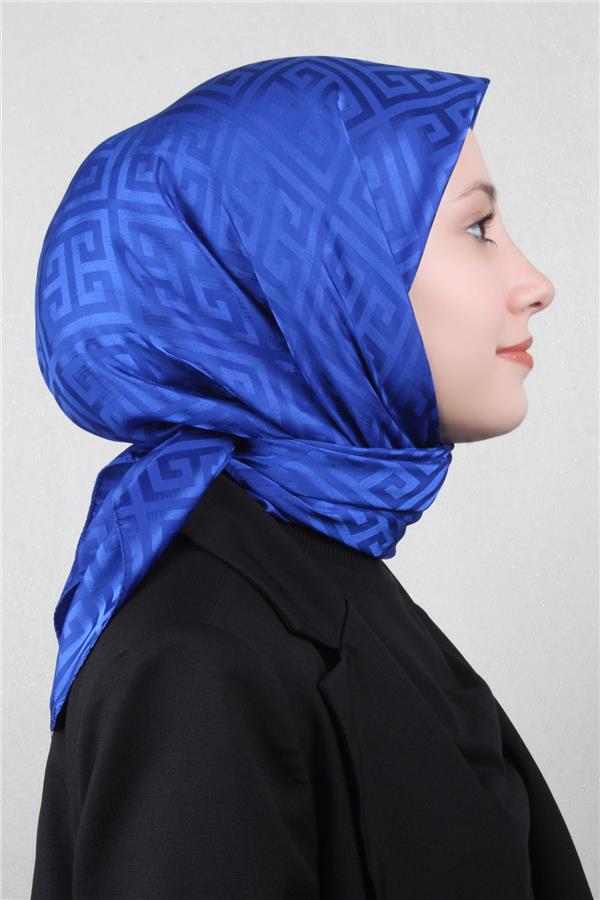 Golden Jakar Eşarp Grift Desen 4118-3 Saks