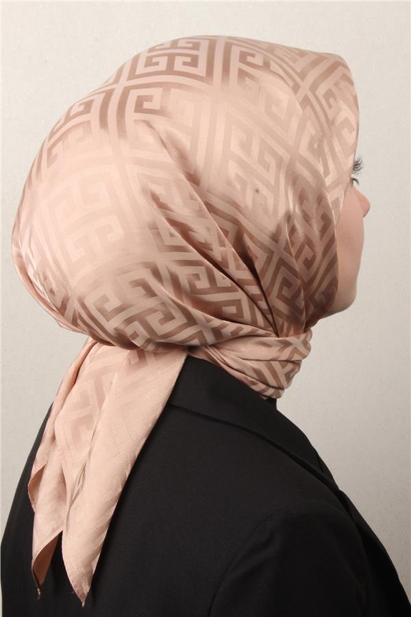 Golden Jakar Eşarp Grift Desen 4118-5 Pudra