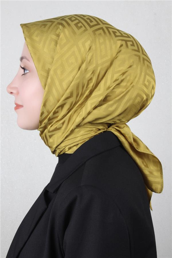 Golden Jakar Eşarp Grift Desen 4118-8 Olive