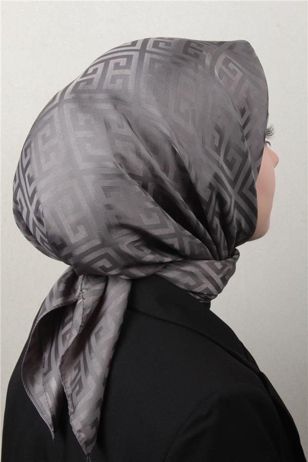 Golden Jakar Eşarp Grift Desen 4118-9 Füme
