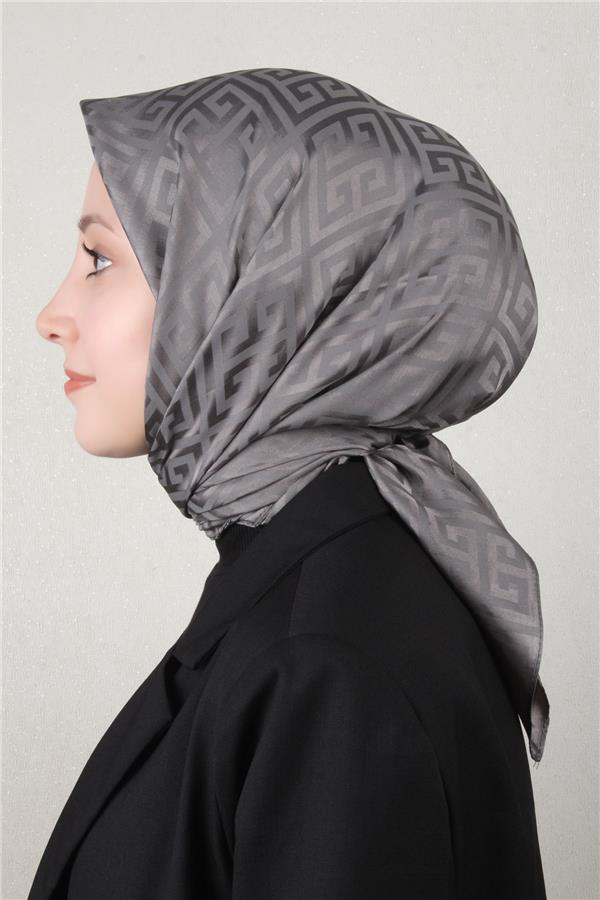 Golden Jakar Eşarp Grift Desen 4118-9 Füme