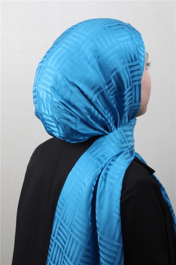 Golden Jakar Şal 4137-18 Gök Mavi