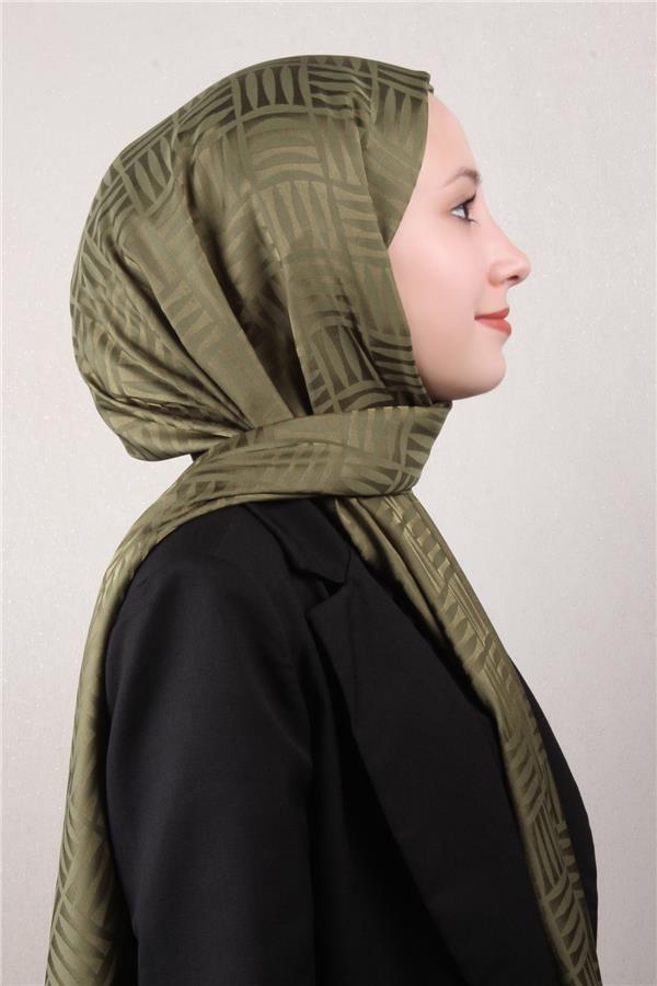 Golden Jakar Şal 4137-6 Haki