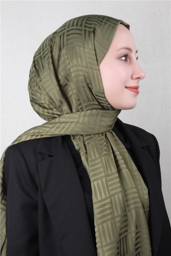 Golden Jakar Şal 4137-6 Haki