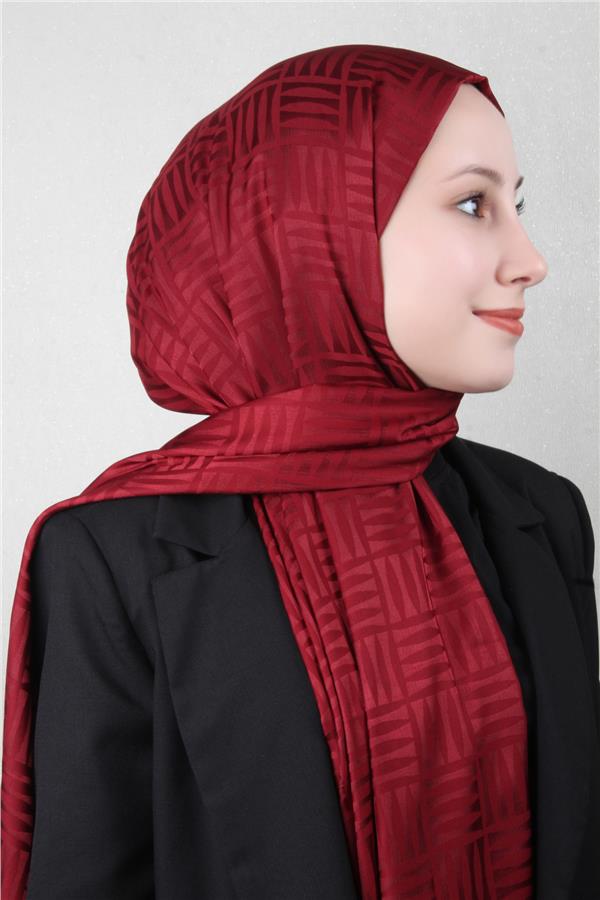 Golden Jakar Şal 4137-7 Bordo