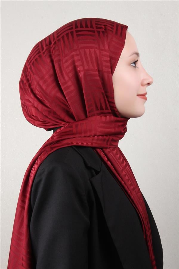Golden Jakar Şal 4137-7 Bordo