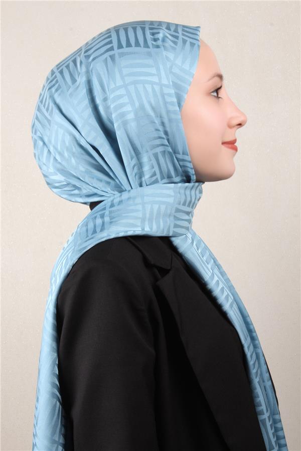 Golden Jakar Şal 4137-9 Açık Mavi