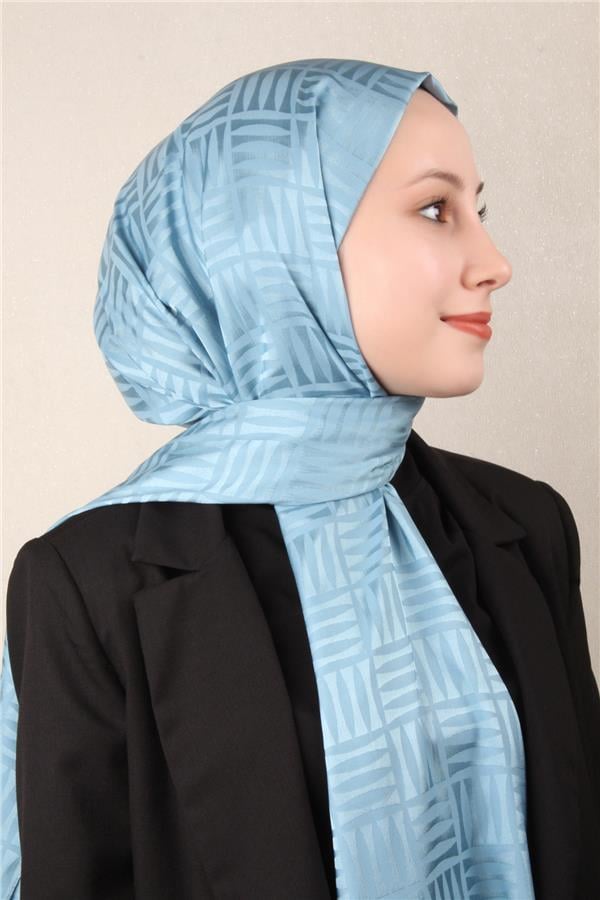 Golden Jakar Şal 4137-9 Açık Mavi