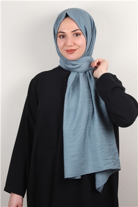 İnce Kareli Şal 2580-28 Mint Mavisi