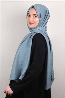 İnce Kareli Şal 2580-28 Mint Mavisi