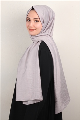 İnce Kareli Şal 2580-39 Gri