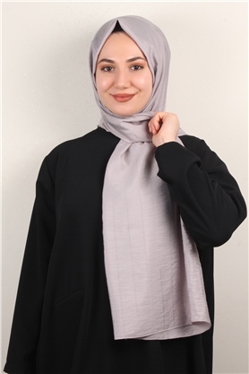 İnce Kareli Şal 2580-39 Gri