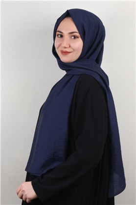 İnce Kareli Şal 2580-46 Lacivert