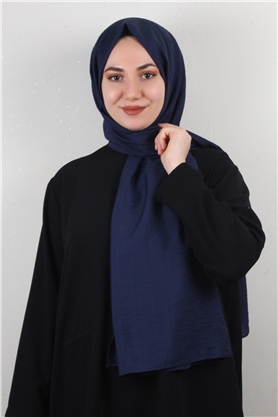 İnce Kareli Şal 2580-46 Lacivert