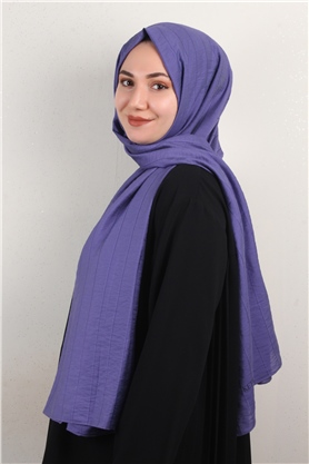 İnce Kareli Şal 2580-48 Mor