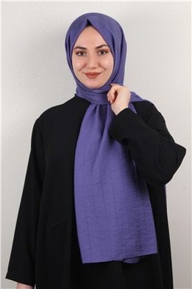 İnce Kareli Şal 2580-48 Mor