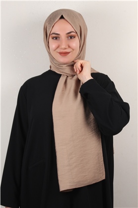 İnce Kareli Şal 2580-49 Sütlü Kahve