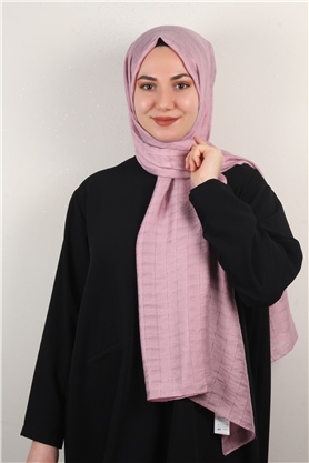 İnce Kareli Şal 2580-52 Pembe