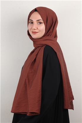 İnce Kareli Şal 2580-55 Taba