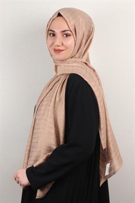İnce Kareli Şal 2580-57 Soğan Kabuğu