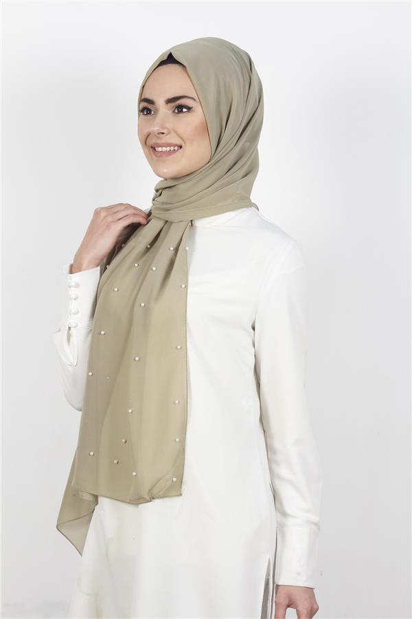 İncili Krep Şal 2810-15 Sütlü Kahve