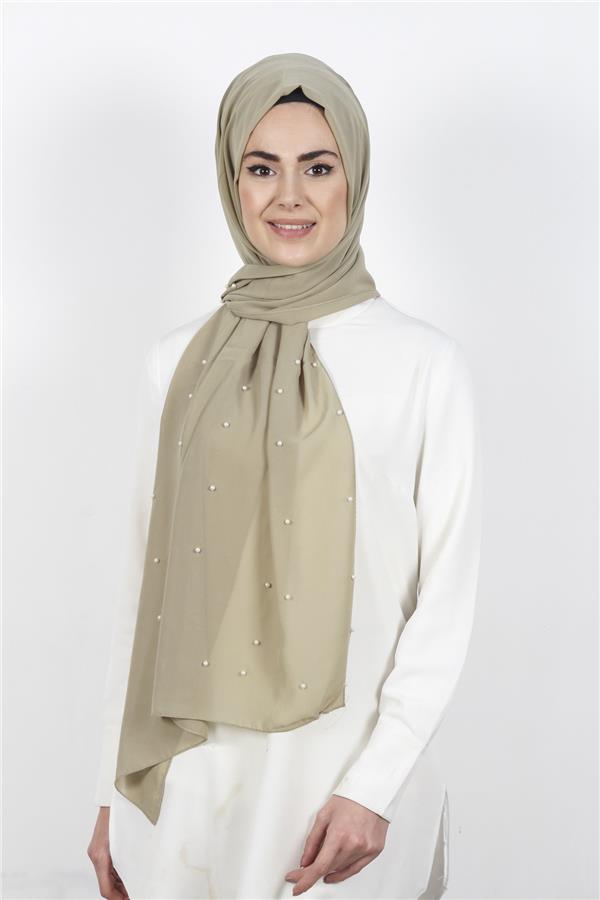 İncili Krep Şal 2810-15 Sütlü Kahve