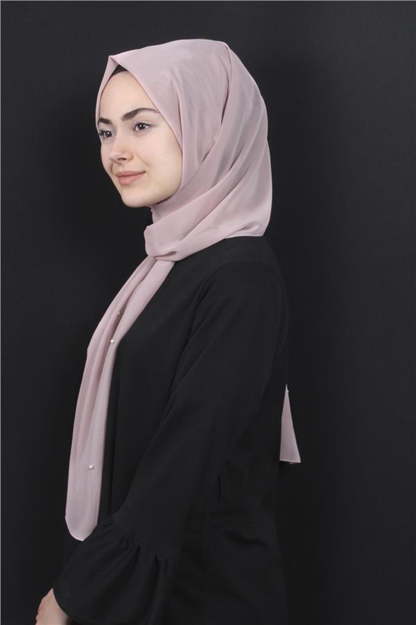 İncili Krep Şal 2810-18 Toz Pembe