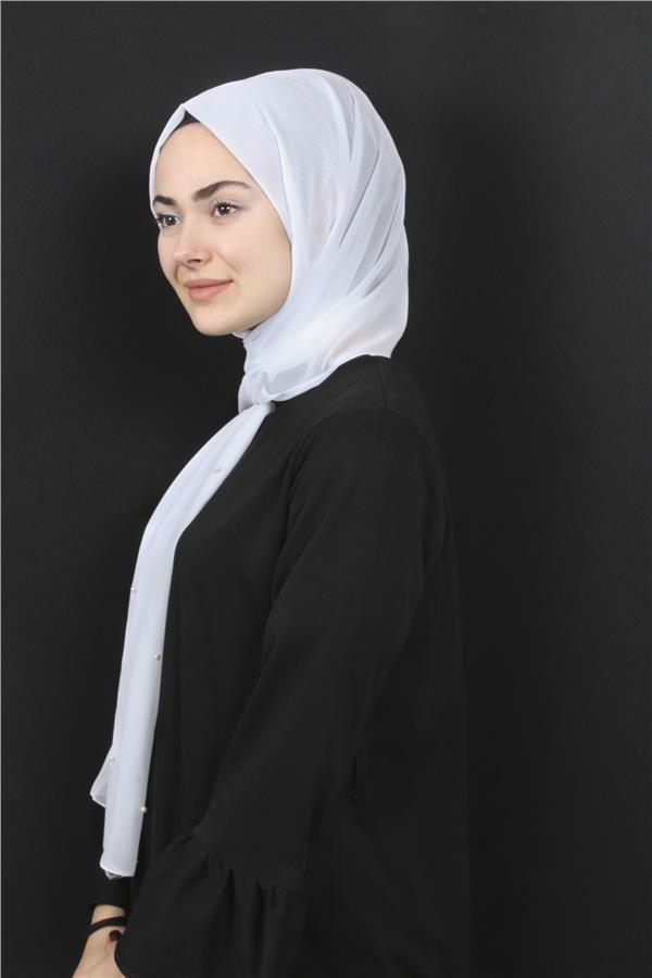 İncili Krep Şal 2810-21 Kırık Beyaz