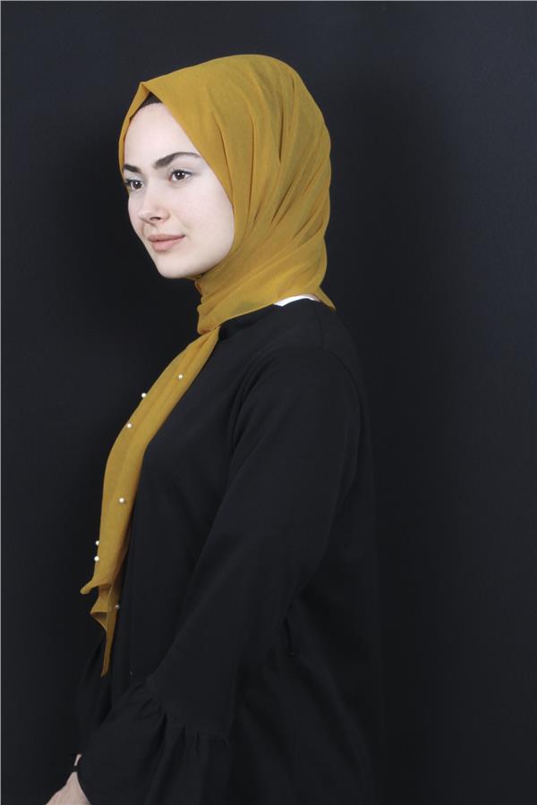 İncili Krep Şal 2810-4 Hardal