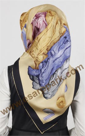 İndirimli İthal İpek Eşarp 1307-3