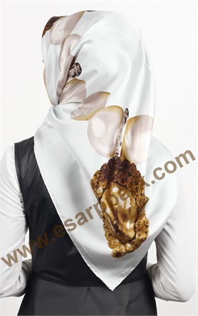 İndirimli İthal İpek Eşarp 1590-10