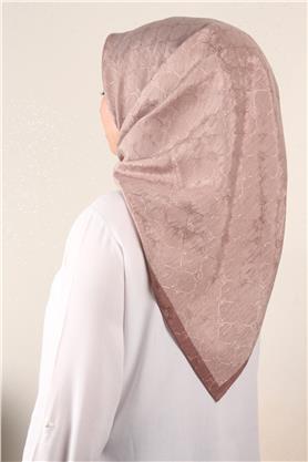 İpeksi Monogram Eşarp 8086-1 Gül Kurusu