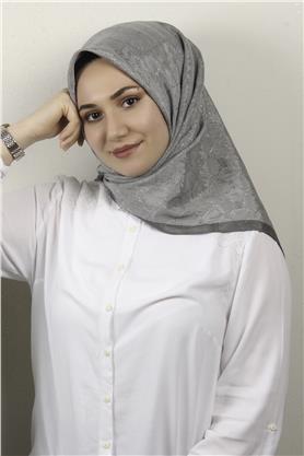 İpeksi Monogram Eşarp 8086-10 Duman