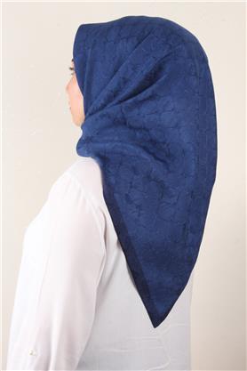 İpeksi Monogram Eşarp 8086-13 Gece Mavisi