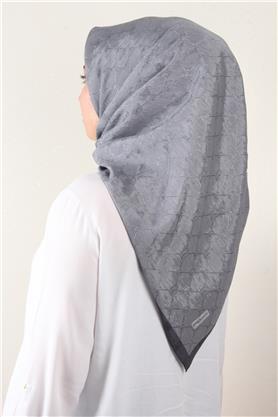 İpeksi Monogram Eşarp 8086-15 Füme