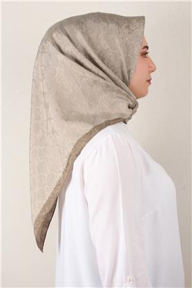 İpeksi Monogram Eşarp 8086-2 Çöl Kahvesi