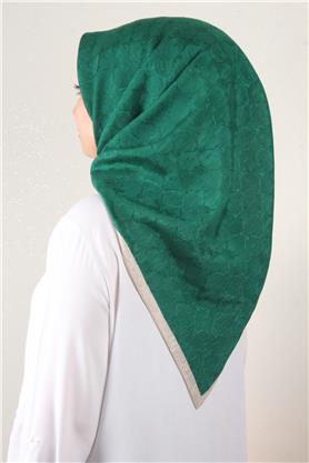 İpeksi Monogram Eşarp 8086-26 Zümrüt