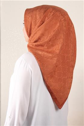 İpeksi Monogram Eşarp 8086-4 Kiremit