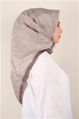 İpeksi Monogram Eşarp 8086-8 Koyu Taş