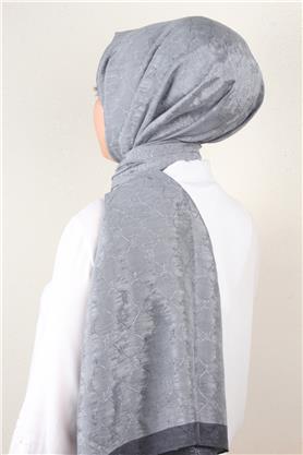 İpeksi Monogram Şal 2753-10 Gri
