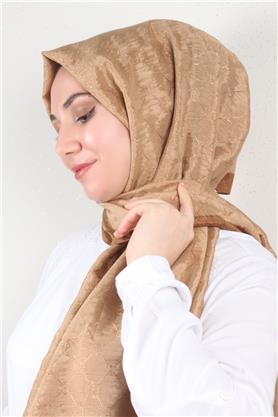İpeksi Monogram Şal 2753-14 Karamel