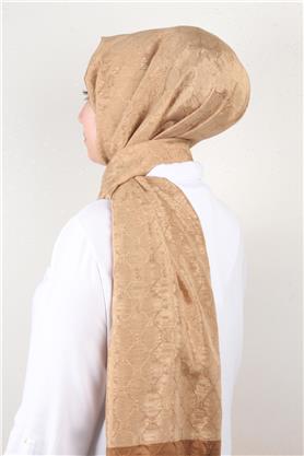 İpeksi Monogram Şal 2753-14 Karamel