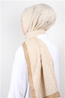 İpeksi Monogram Şal 2753-19 Bej 
